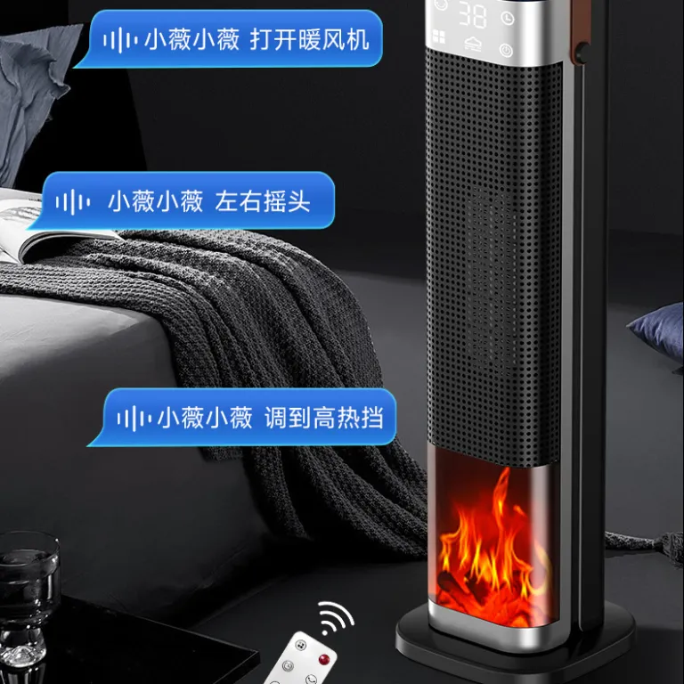 بخاری برقی PTC ایستاده هوشمند با کنترل صوتی گرمایش سریع خانگی، مدل جدید