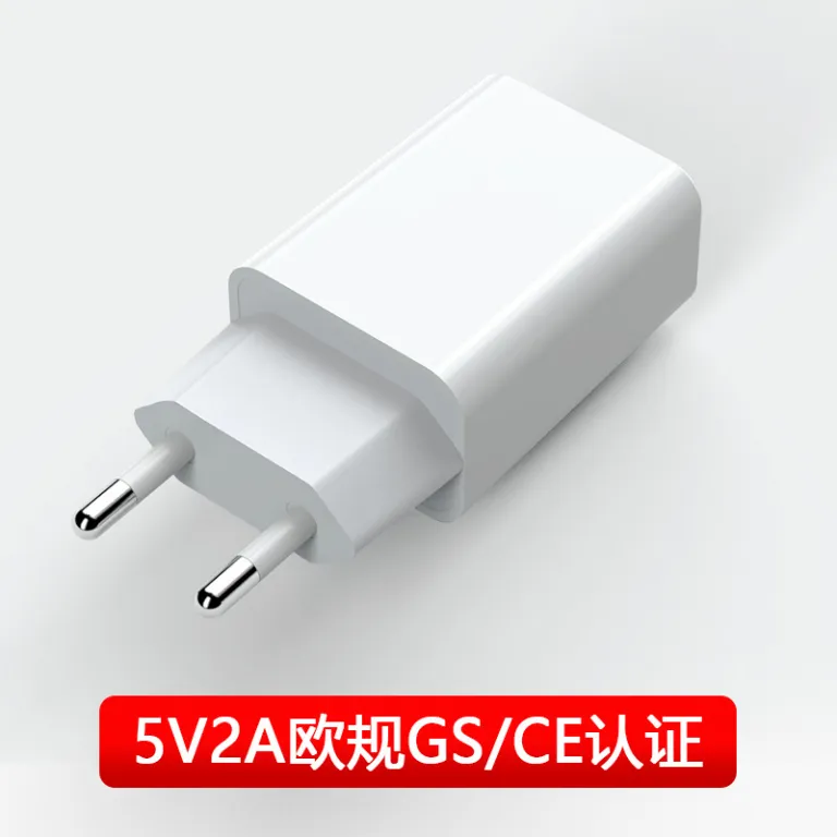 5V2A شارژر USB استاندارد اروپا، هد شارژر دارای گواهی GS اروپا و آداپتور دارای گواهی CE از TUV Rheinland