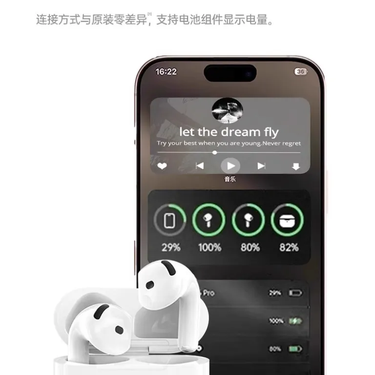 هندزفری بلوتوثی airpods4 نسل نویزکنسلینگ واقعی هوآچیانگبی 7 نسل 2025 مدل جدید مناسب اپل تولید مستقیم کارخانه