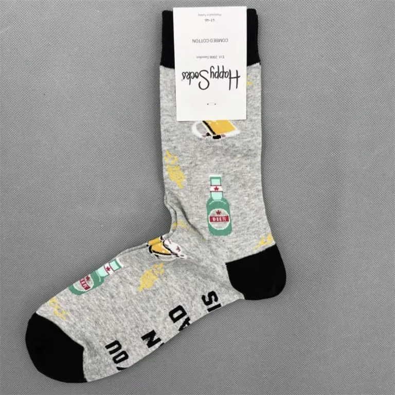 جوراب رنگی HappySocks مردانه طرح کارتونی فانتزی اینستاگرامی ساق‌متوسط بیرونی خیابانی