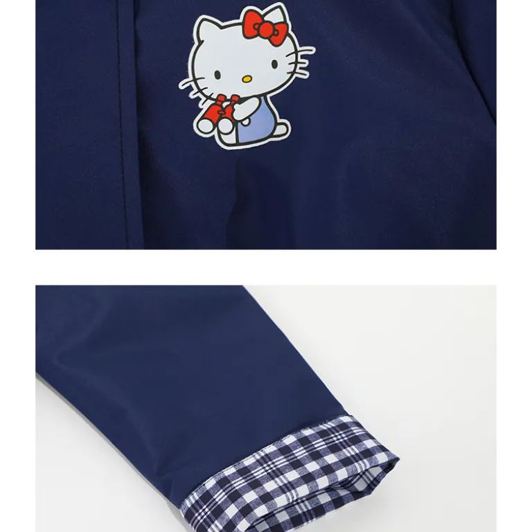HELLO KITTY کاپشن کلاه‌دار پاییزه دختر بچه 2026 مدل جدید گشاد و پرانرژی با استایل شیرین مناسب بچه‌های سایز بزرگ