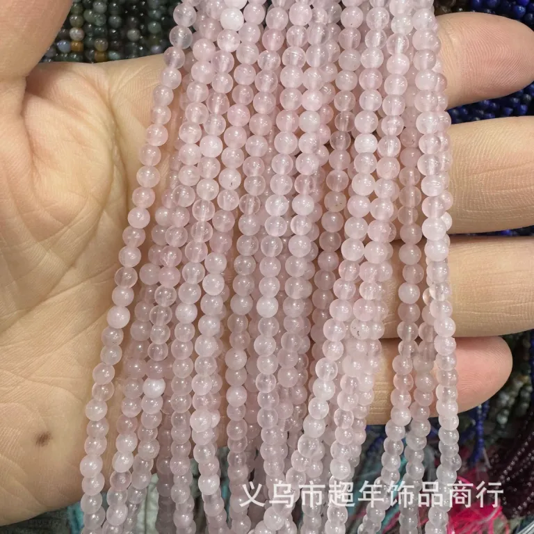 2mm3mm4mm مهره‌های گرد کوچک سنگ طبیعی، لوازم جانبی زیورآلات، آمیتیست، آونتورین سبز، تورمالین، مهره‌های DIY عمده