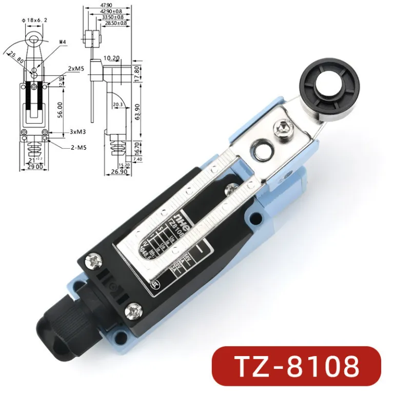 ME-8108 کلید محدودکننده خودبازگشت میکروسوئیچ تماسی محدودکننده TZ-8101 کلید مسیر