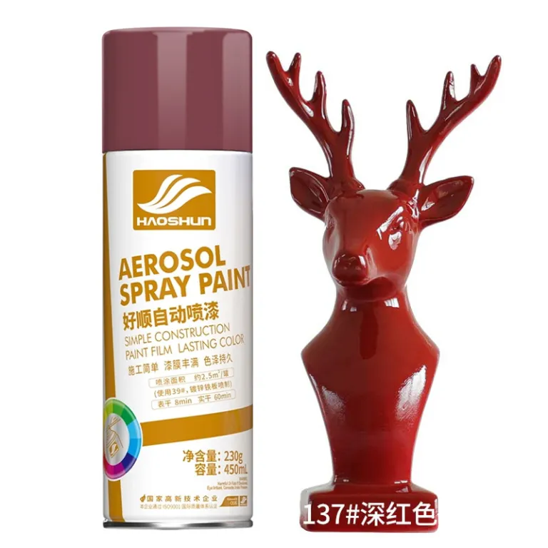 اسپری رنگ 450ml هاوشون ضدزنگ فلز در رنگ‌های مشکی سفید قرمز برای مصارف خانگی و تغییر رنگ خودرو