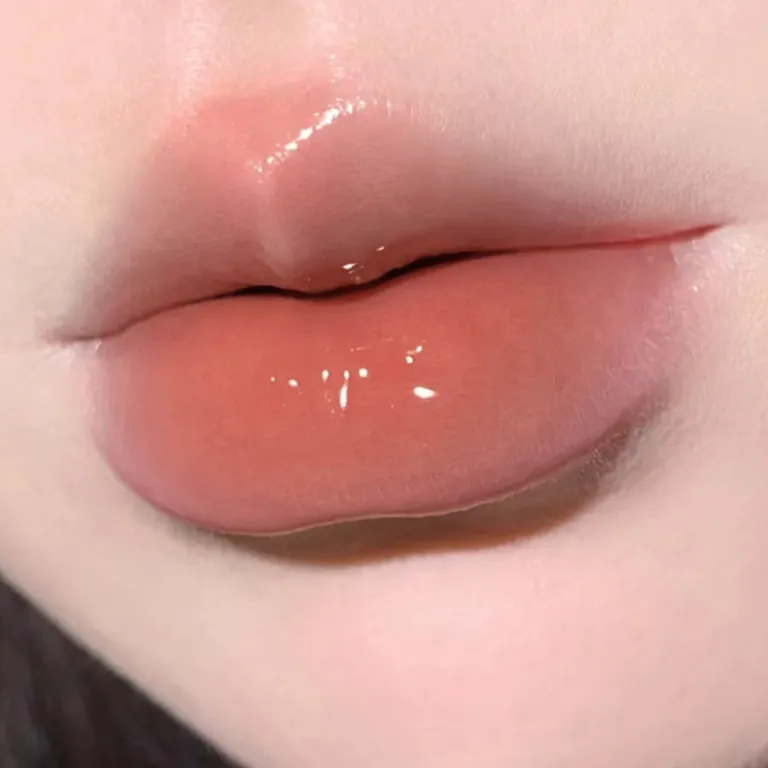 HERORANGE رژ لب مایع آینهای شب یخی مهآلود، ماندگار و ضد ریزش، جلوه طبیعی پوست، روشنکننده، براق شیشهای