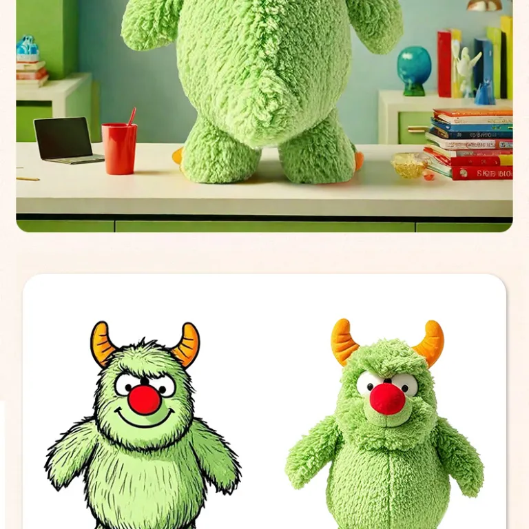 عروسک پولیشی هیولای بامزه دماغ قرمز Red nose monster سفارشی جدید صادراتی