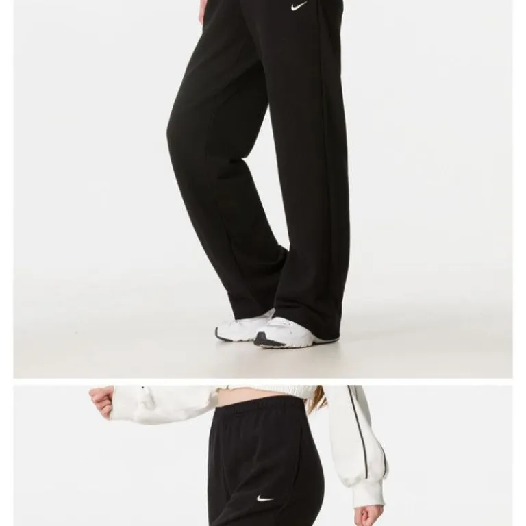 Nike ست ورزشی زنانه، کاپشن کلاه‌دار و شلوار بلند شیک و راحت