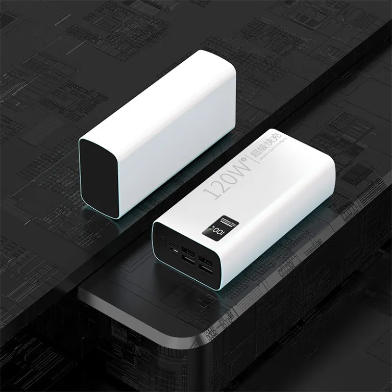3c تایید شده 120w پاوربانک شارژ سریع 60000 میلی‌آمپر ظرفیت بالا با نمایشگر دیجیتال تایپ سی عمده