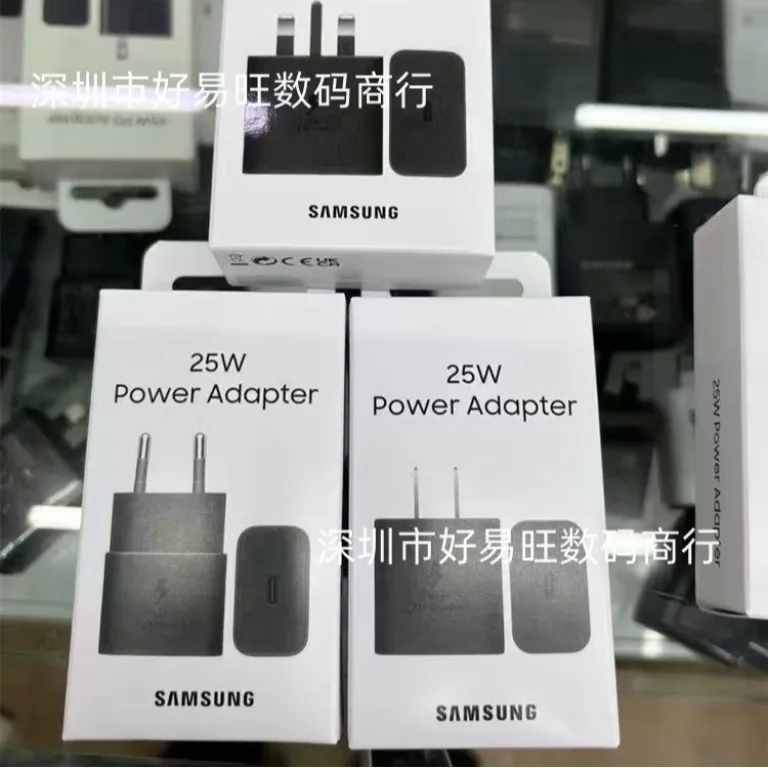 T2510 سازگار با سامسونگ 25W شارژر استاندارد اروپا S24U/Note20/S25 شارژ فوق سریع 2.0 شارژر اصلی