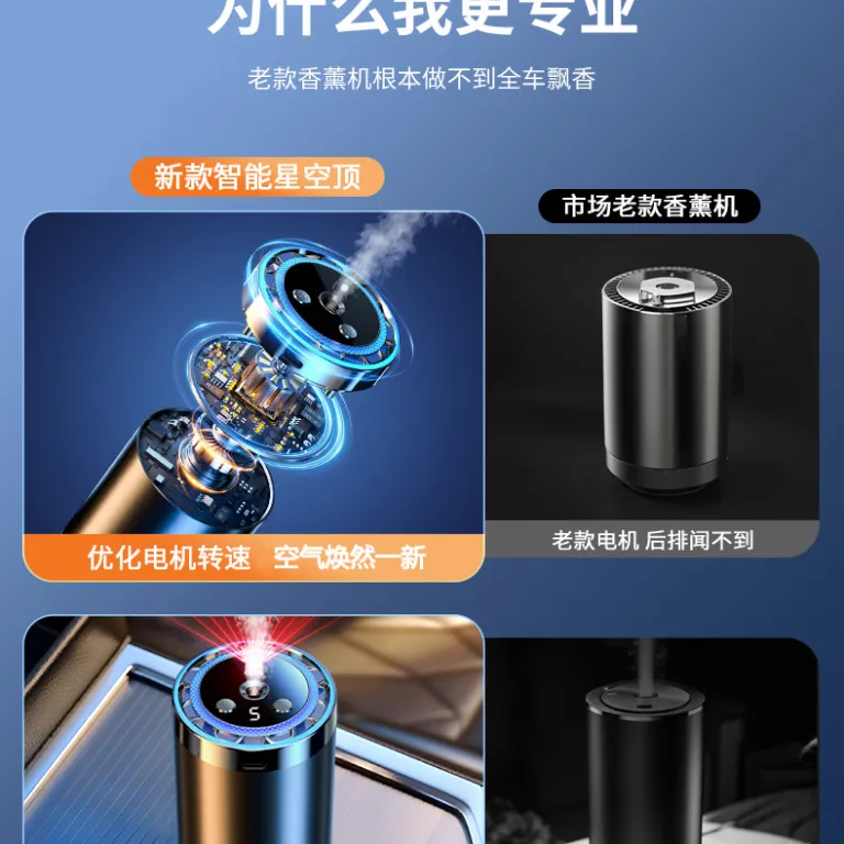 خوشبوکننده هوشمند خودرو با حسگر AI، عطر و خوشبوکننده ماشین، دستگاه پخش خودکار رایحه با حس لوکس