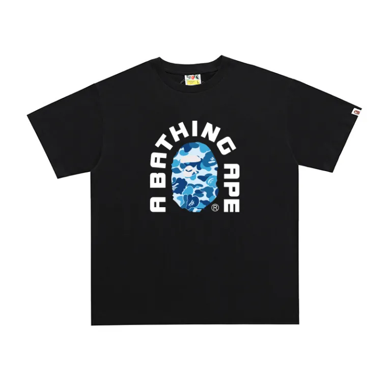 تی‌شرت BAPE تابستانی طرح سر میمون استتاری مردانه و زنانه استایل ژاپنی موجودی عمده