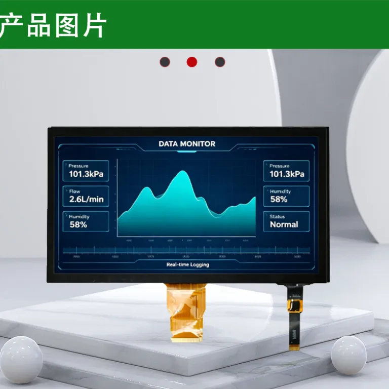 10.1 اینچ 1024*600 رزولوشن TN صفحه‌نمایش LCD با 27 عدد LED پس‌زمینه صنعتی