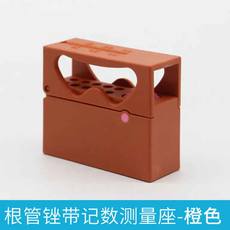 پایه اندازه‌گیری شمارش‌دار 10 سوراخه برای فایل روتاری دندانپزشکی S030A پلاستیکی با مخروطی بزرگ، پایه چرخان شمارنده برای گشاد کردن کانال
