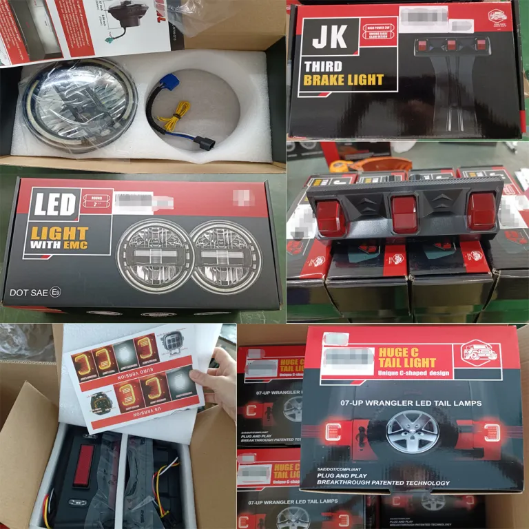 چراغ جلو LED 7 اینچی مناسب جیپ رانگلر و موتورسیکلت هارلی دیویدسون
