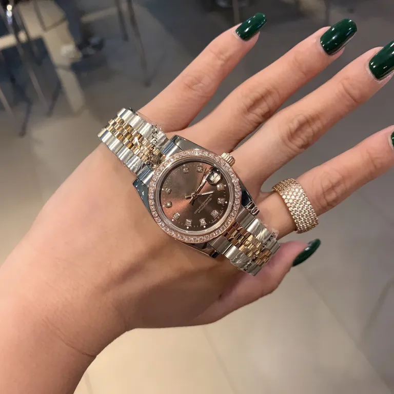 ساعت زنانه رولکس اویستر پرپچوال دیت جاست 31MM کوارتز سوئیسی سری دیت جاست سبز زیتونی