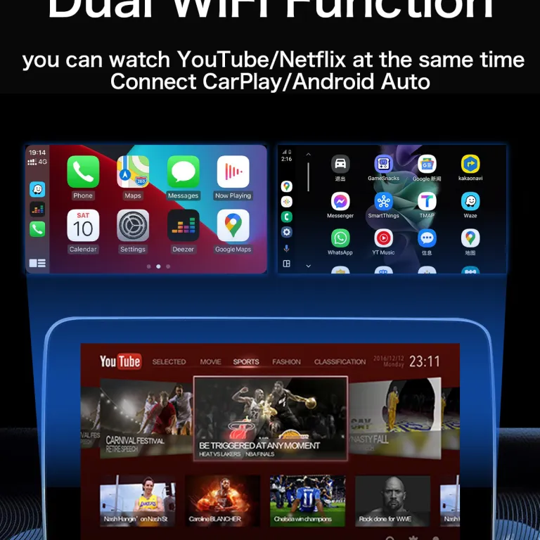 جعبه CarPlay مخصوص کراس‌بردر، تبدیل باسیم به بی‌سیم، جعبه اتصال اندروید خودرو، جعبه ویدیویی با بدنه آلیاژی