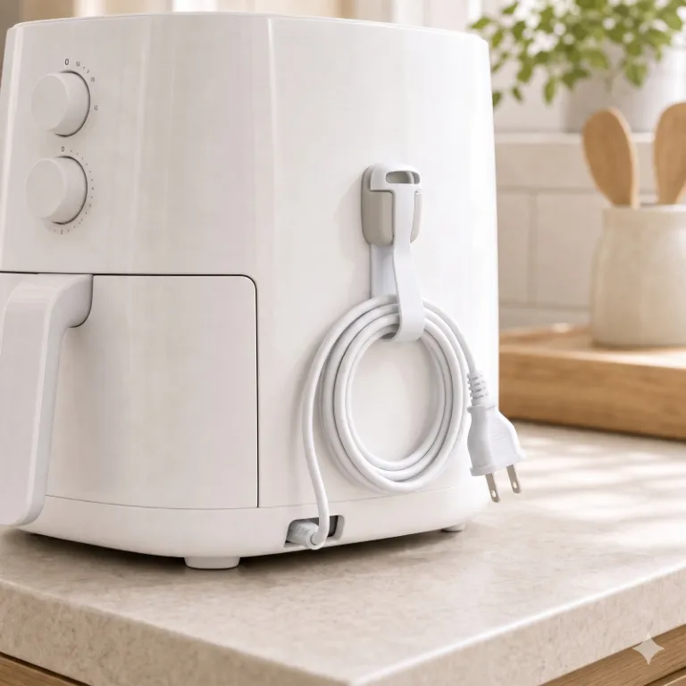 نظم‌دهنده سیم برق AirFryer چسبی برای جمع‌کردن سیم و نگهدارنده دوشاخه