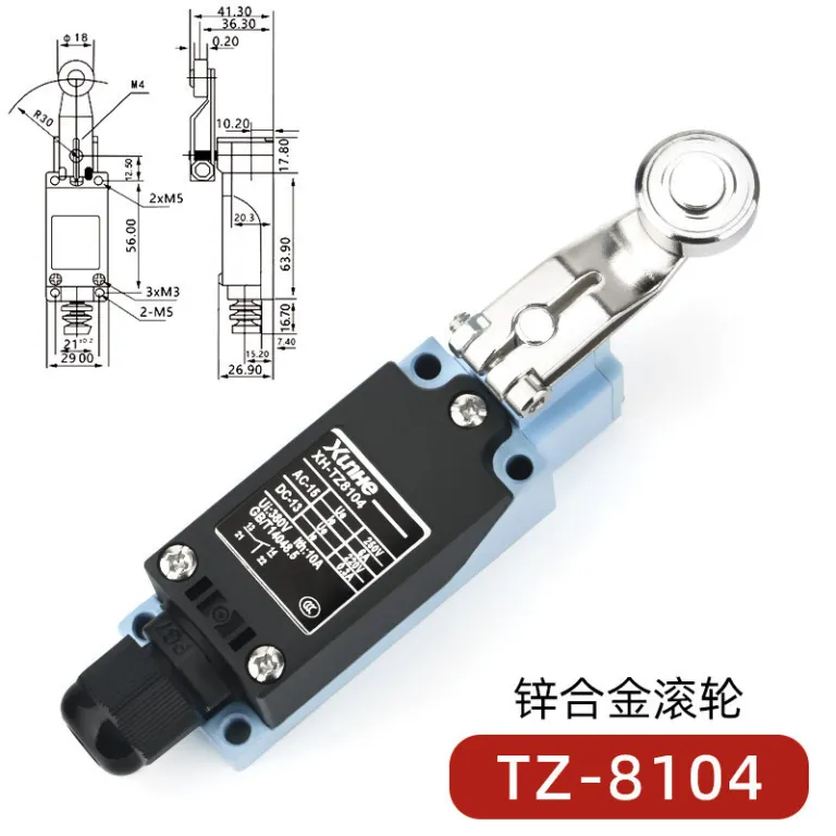 ME-8108 کلید محدودکننده خودبازگشت میکروسوئیچ تماسی محدودکننده TZ-8101 کلید مسیر