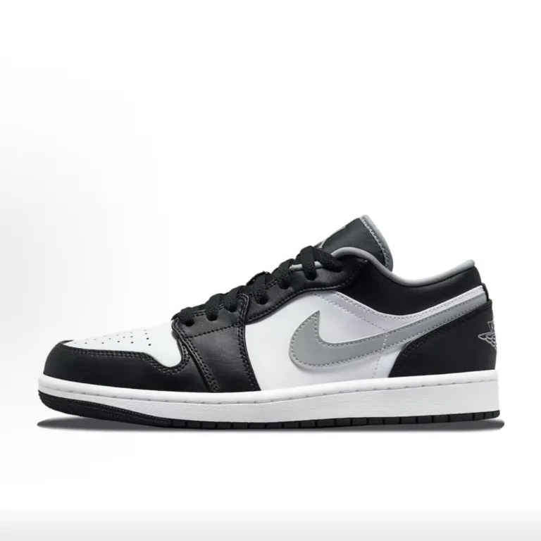 کفش بسکتبال ساق کوتاه نایک aj1 طرح پاندا سیاه و سفید و swoosh معکوس جردن 1 چرم لایه اول