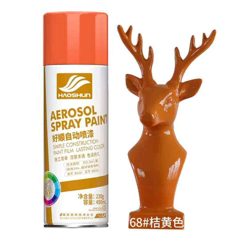 اسپری رنگ 450ml هاوشون ضدزنگ فلز در رنگ‌های مشکی سفید قرمز برای مصارف خانگی و تغییر رنگ خودرو