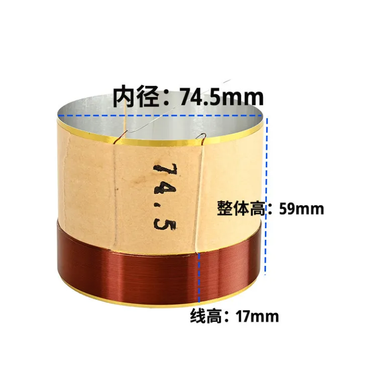 49.5 75.5 99.5mm سیم‌پیچ مسی خالص ووفر 10 12 اینچ 15 اینچ 100 هسته قطعات تعمیر بلندگو