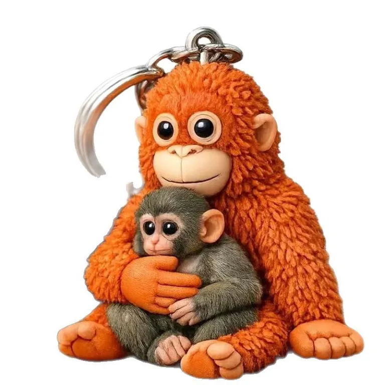 عروسک پارچه‌ای اورانگوتان قرمز Protect Punch The Monkey با طرح فان و خاص، پرفروش صادراتی به‌صورت آویز