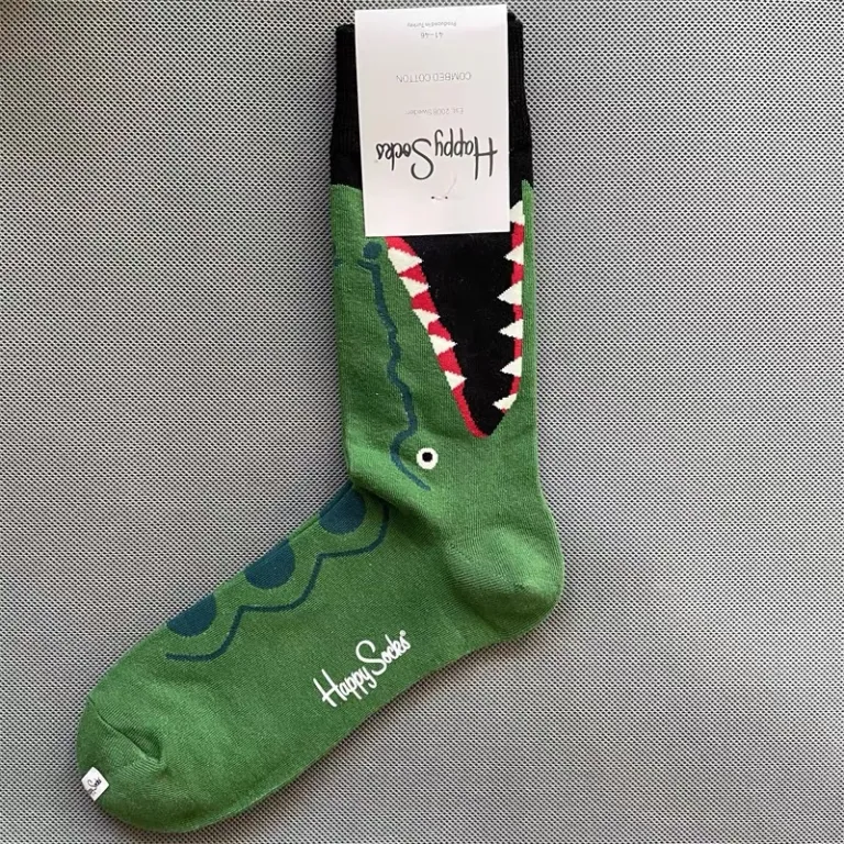 جوراب رنگی HappySocks مردانه طرح کارتونی فانتزی اینستاگرامی ساق‌متوسط بیرونی خیابانی