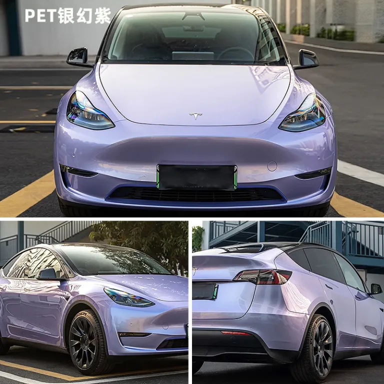 فیلم تغییر رنگ خودرو PET نقرهای GT نقرهای مایع نقرهای کهکشانی نقرهای متالیک فوق براق نقرهای فضایی الکتریکی نقرهای الکساندریت