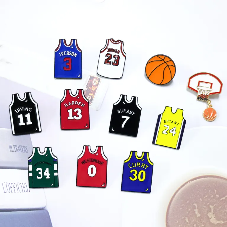 حراج سنجاق سینه پیراهن بسکتبال و والیبال نشان NBA گل سینه لباس سنجاق کیف