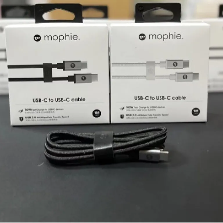 کابل دیتا mophie مورفی 1 متر 60W شارژ سریع دو سر C مناسب برای اپل 17/16/15 سری 100w