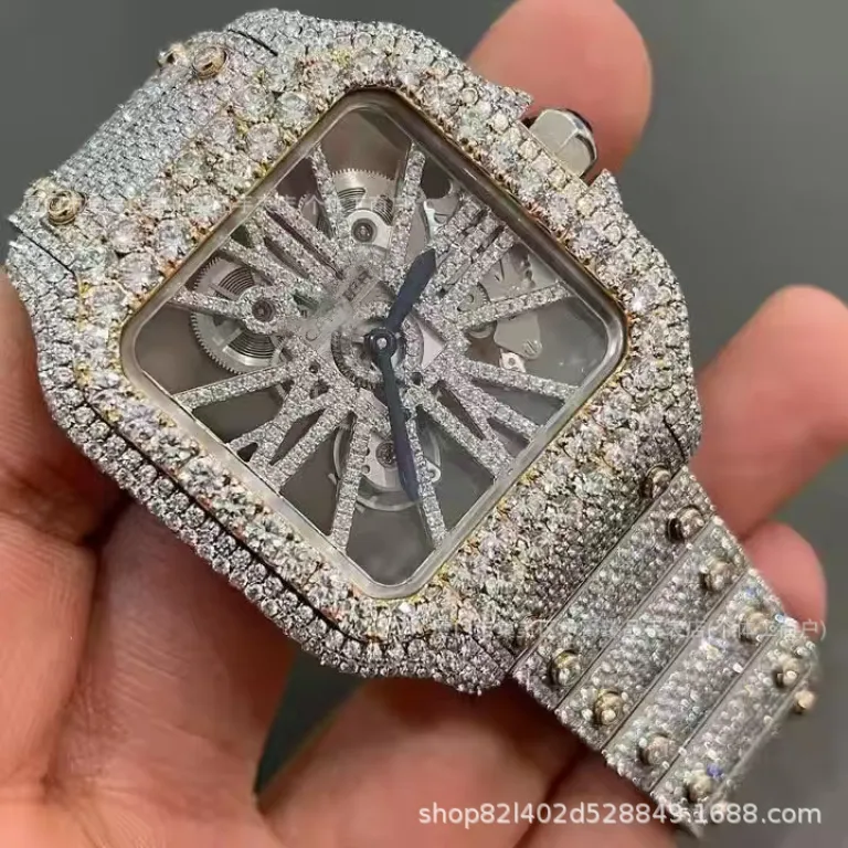 2025 ساعت مردانه باکیفیت تمام الماس AP، پرفروش در Dunhuang و AliExpress، شیک و مد روز، موتور کوارتز، عرضه مستقیم از کارخانه