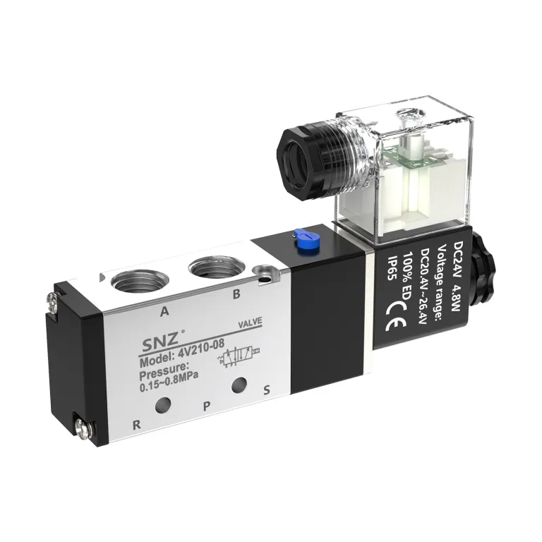 شیر برقی پنوماتیک 4V210-08 شیر معکوس‌کننده سیلندر دو وضعیتی پنج راهه 220V شیر کنترل الکترومغناطیسی 4V310-10