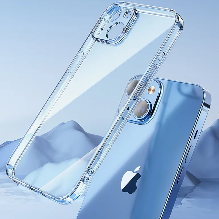 قاب گوشی اپل 18 شفاف نرم iphone17 ضد ضربه چهار گوشه باریک 15 محافظ فضایی 16pro14