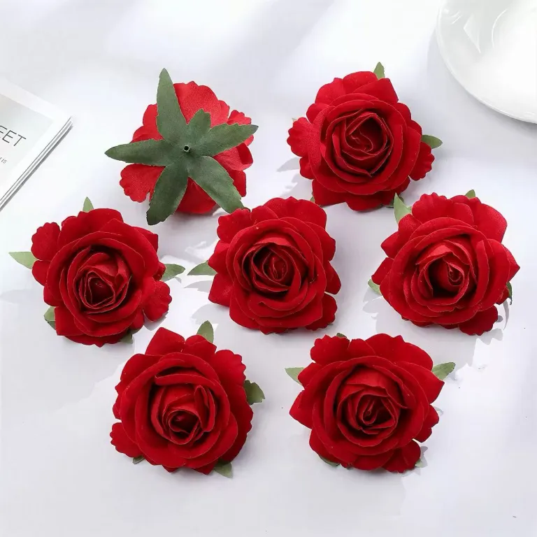 گل رز مخملی مصنوعی برای صحنه عروسی، دکوراسیون منزل، سنجاق سینه و قوس