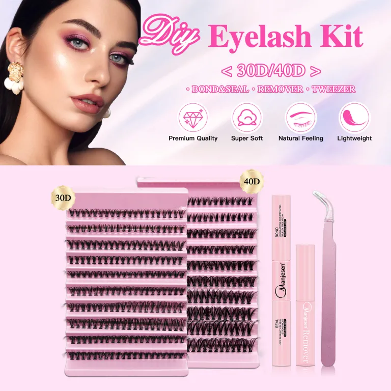 ست مژه مصنوعی اکستنشن 30D40D سینی ده ردیفه پلکانی عمده مژه نرم