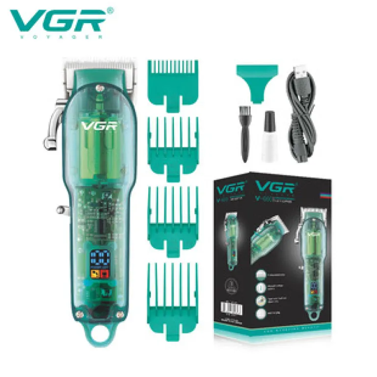 VGR V-030 ماشین اصلاح موی شارژی USB مخصوص مدل موی پومپادور، مناسب صادرات و اصلاح سر