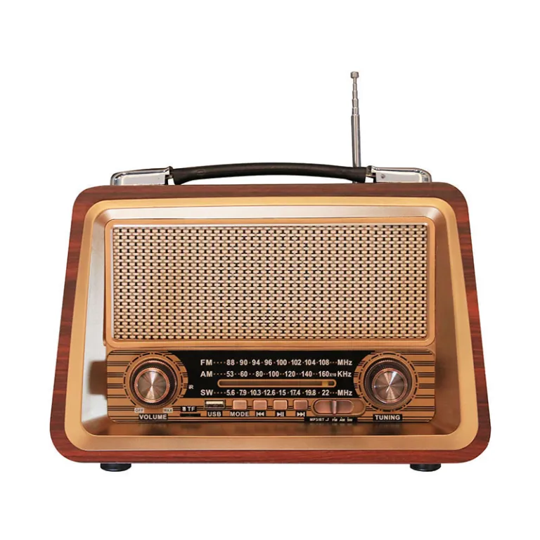 فروش کارخانه‌ای FM/AM/SW رادیو چوبی سه‌بانده با پخش MP3، بلوتوث، کارت حافظه و طراحی رترو
