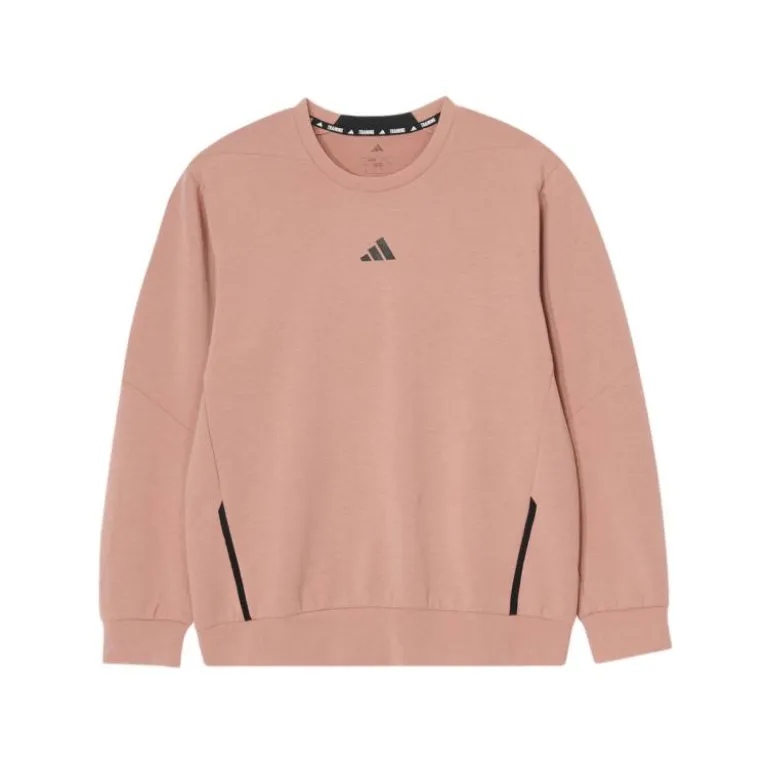 سویشرت یقه‌گرد مردانه adidas پاییزه و بهاره با لوگوی کوچک، راحت و مقاوم برای ورزش و استفاده روزمره