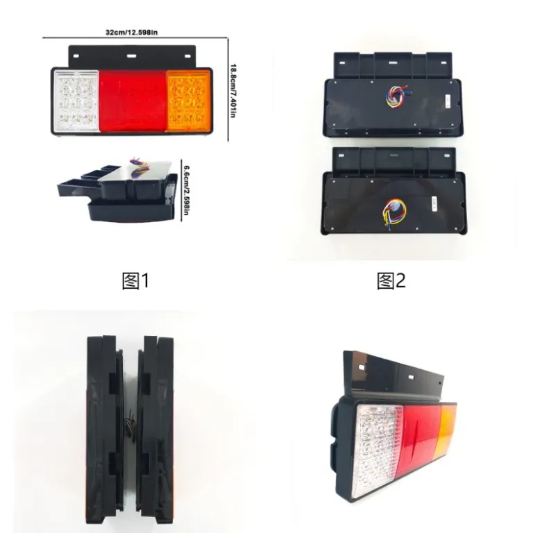 مجموعه چراغ عقب LED ایسوزو NPR/100P/700P ضدآب چراغ ترمز راهنما دنده‌عقب کامیون وانت