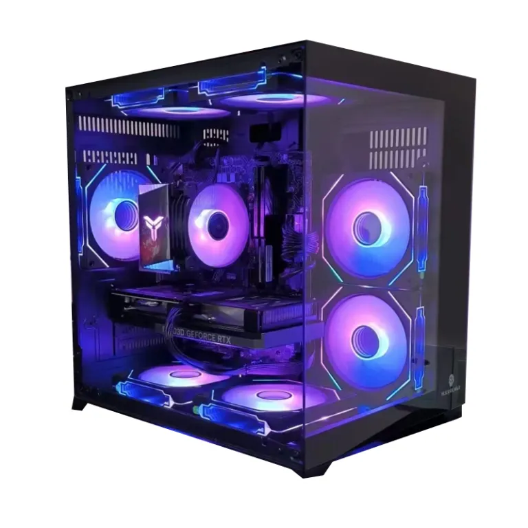 i5 14400F/RTX5060 کیس گیمینگ پانوراما کامپیوتر رومیزی خانگی اداری اسمبل شده