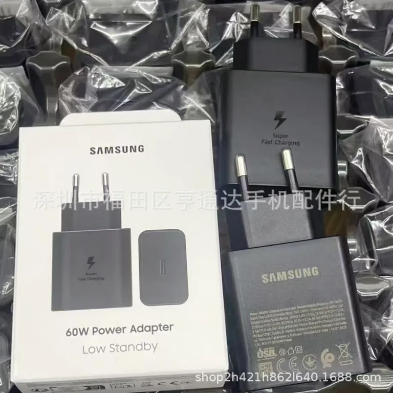 T6010 مناسب برای سامسونگ 60W شارژ سریع 3.0 آداپتور شارژ S26U/S25/S24 موبایل USB-C شارژر