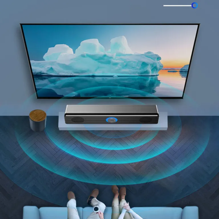 اسپیکر بلوتوثی سیمدار باریک برونمرزی برای دسکتاپ خانگی با دو بلندگو و بیس قوی مخصوص کامپیوتر 350TS