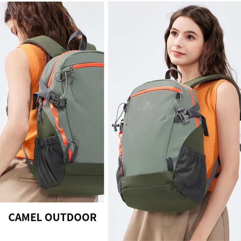کوله‌پشتی دو بند کوهنوردی و مسافرتی زنانه سبک وزن Camel مدل ابر و سایه