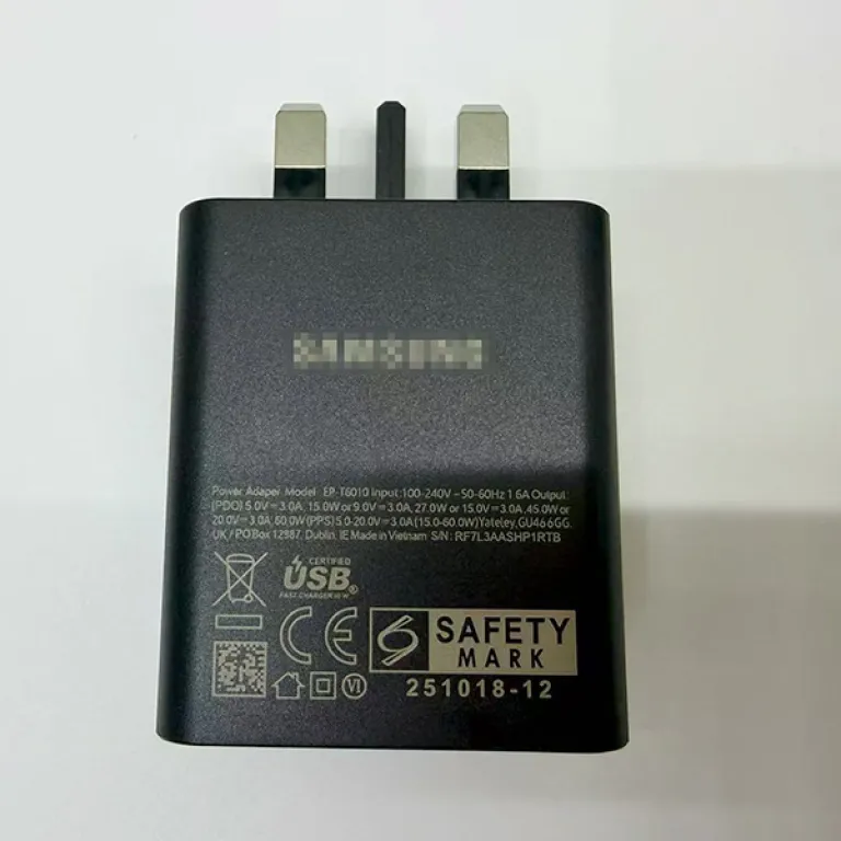 شارژر EP-T6010 با دوشاخه اروپایی، آمریکایی و انگلیسی 60W مناسب سامسونگ گلکسی S26U/S26+ شارژ فوق‌سریع 3.0
