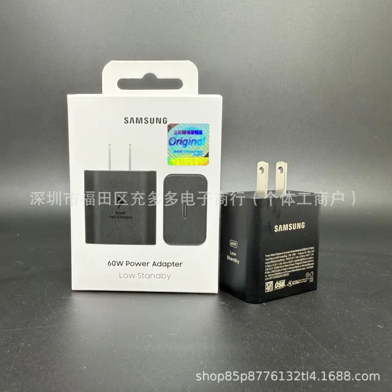 شارژر اورجینال 6010 مناسب برای سامسونگ 60W سوپر شارژ سریع 3.0 شارژر بریتانیایی اروپایی آمریکایی 1.8 متر