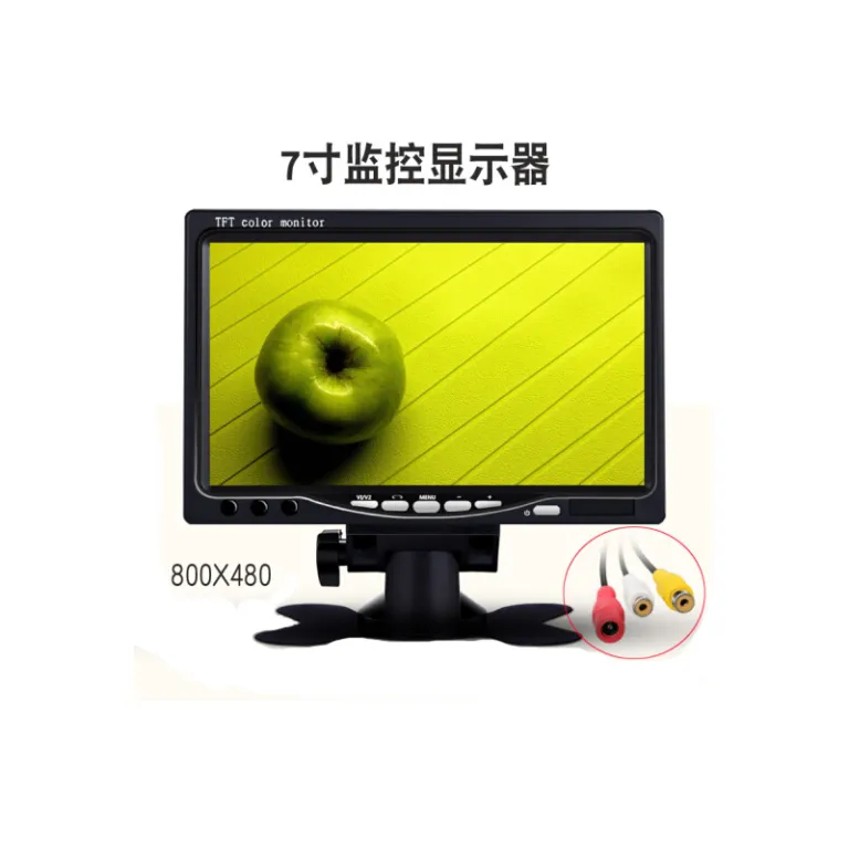 نمایشگر خودرو 7 اینچی با دو ورودی تصویر برای دوربین دید عقب، صفحه نمایش دیجیتال 12-24V با کیفیت HD