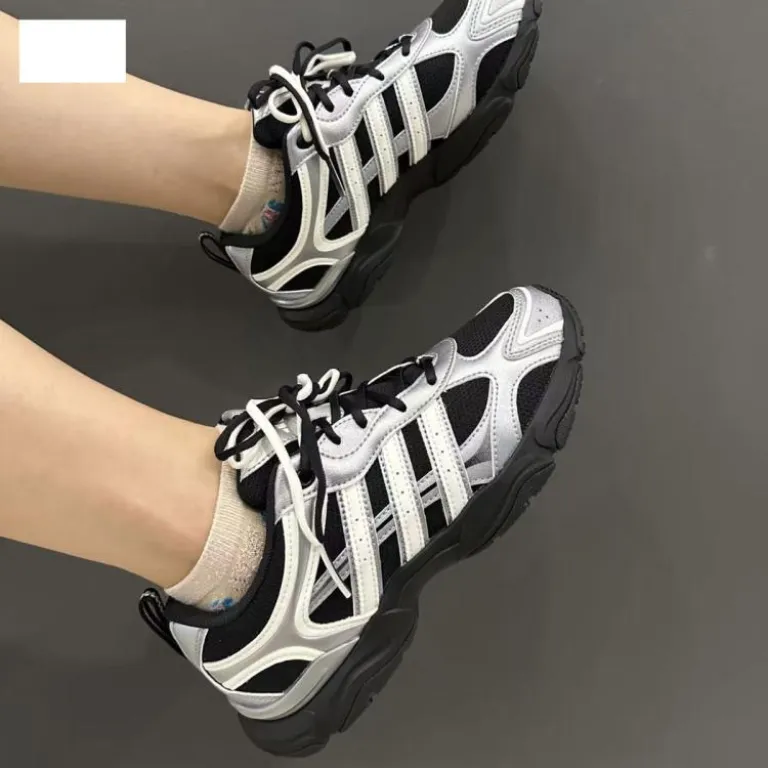 کفش ورزشی adidas مدل یو وو مخصوص رقص، 26، محصول جدید پاییز، کفش اسپرت سبک با بند دوتایی، کفش کتانی پدری مکانیکی