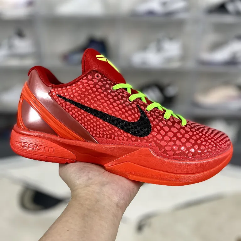 کفش بسکتبال کوبی 6 نسخه اورجینال پوتیان Kobe6 مدل گرین هورنت با صفحه کربنی، مناسب مسابقه و تمرین مردانه و زنانه