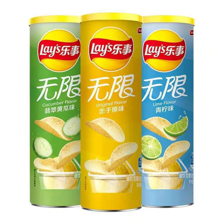 چیپس سیب‌زمینی لِی‌س 104g*24 بسته‌بندی سطلی، بسته هدیه تنقلات، عمده مواد غذایی، ارزان و به‌صرفه، مجموعه کامل تنقلات