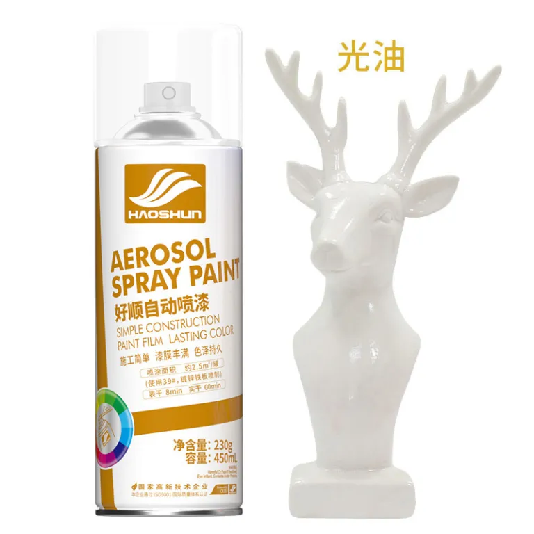 اسپری رنگ 450ml هاوشون ضدزنگ فلز در رنگ‌های مشکی سفید قرمز برای مصارف خانگی و تغییر رنگ خودرو